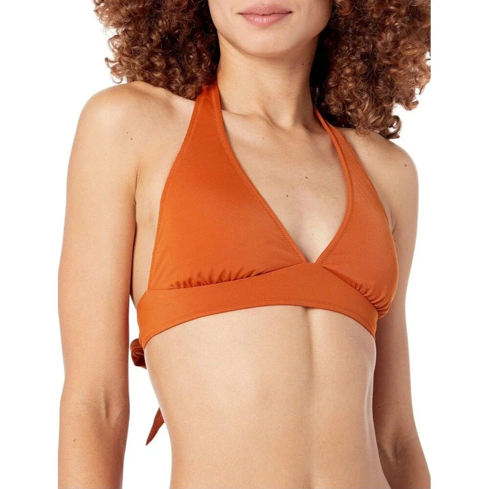Essentials Women’s Bikini Top Terracotta Orange Size‎ M Medium NEW